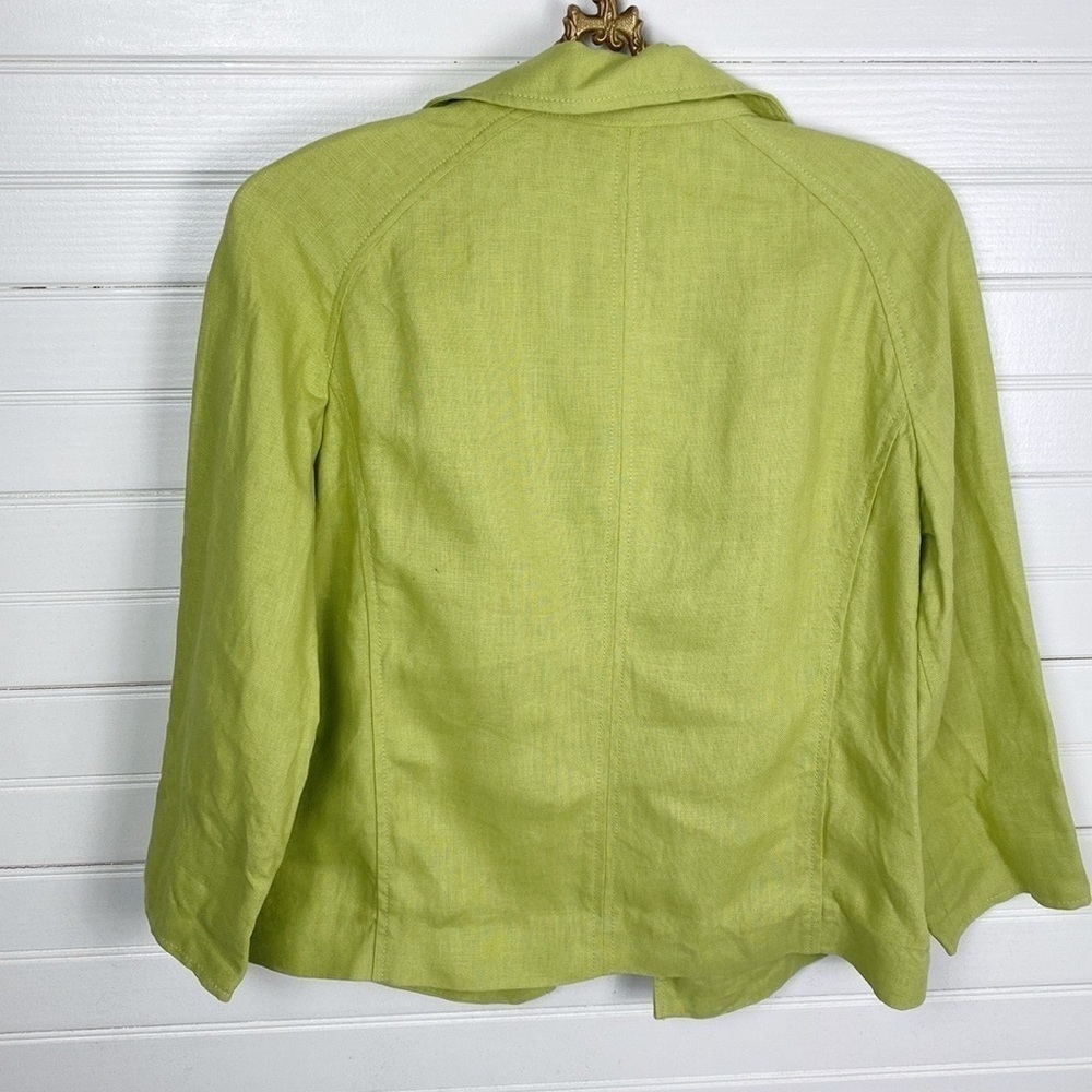 Talbots Irish Linen Open-Front Jacket Size Small Petite - Picture 3 of 4